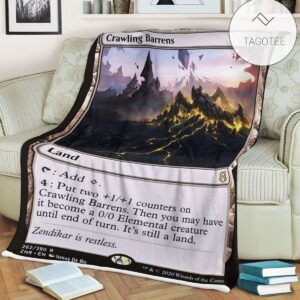 Znr 262 Crawling Barrens Mtg Game Magic The Gathering Fleece Blanket
