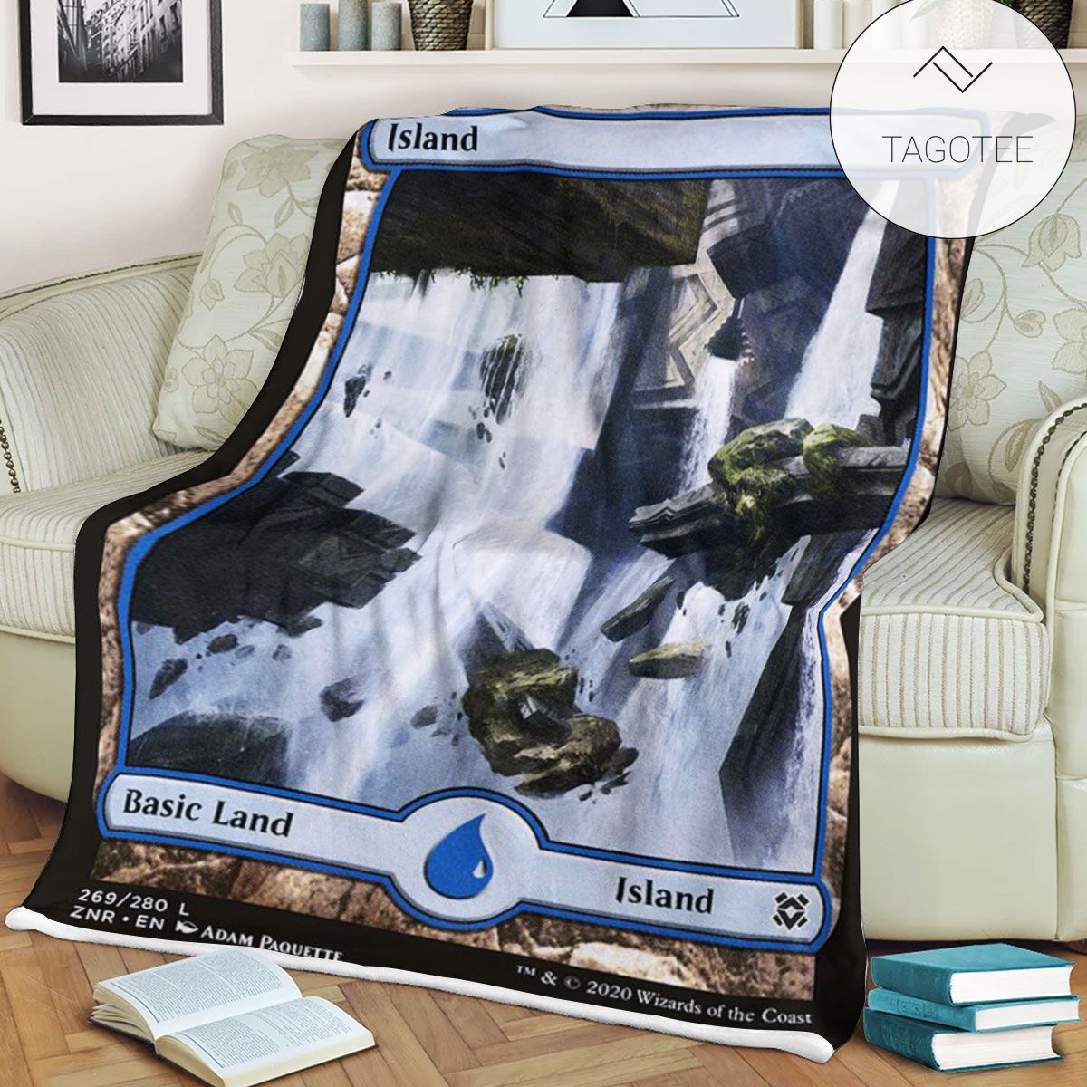 Znr 269 Island Mtg Game Magic The Gathering Fleece Blanket Znr 269 Island Mtg Game Magic The Gathering Fleece Blanket