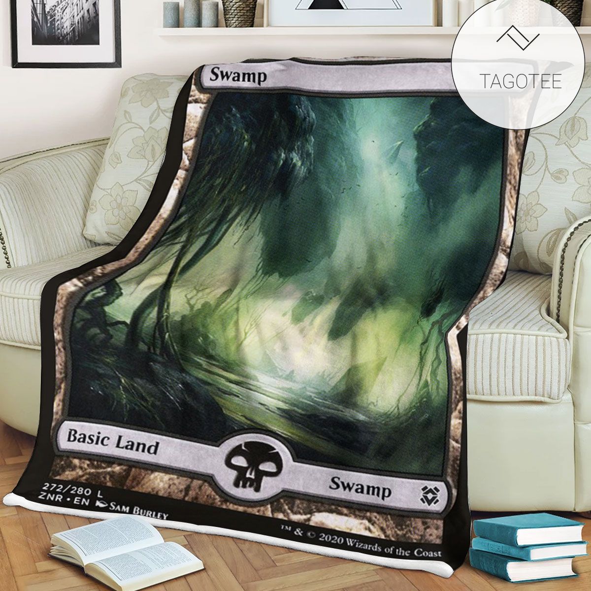 Znr 272 Swamp Mtg Game Magic The Gathering Fleece Blanket Znr 272 Swamp Mtg Game Magic The Gathering Fleece Blanket