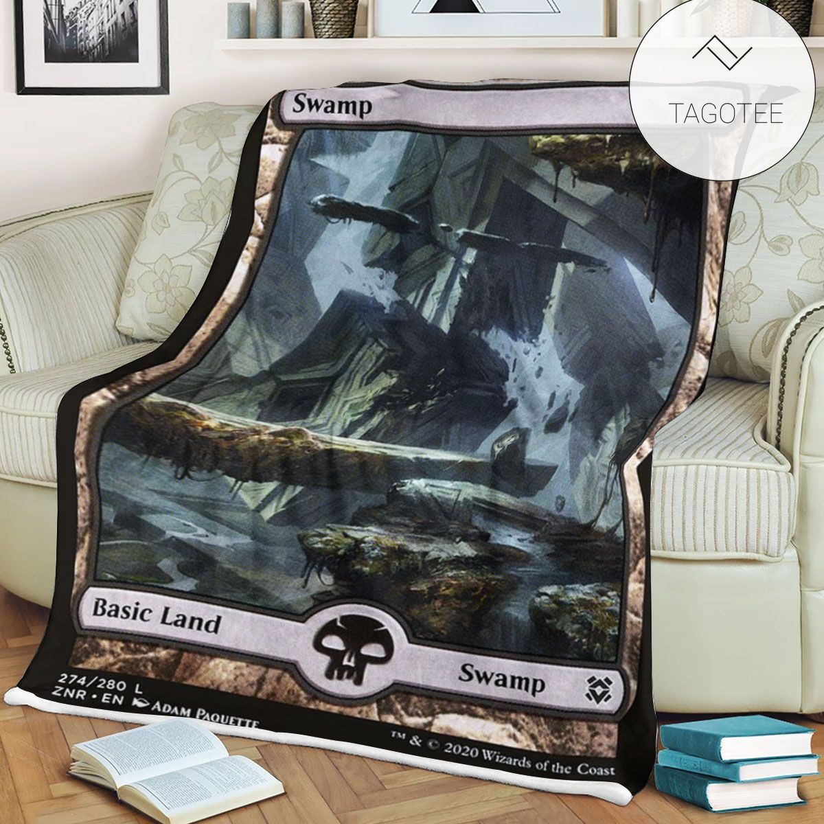 Znr 274 Swamp Mtg Game Magic The Gathering Fleece Blanket Znr 274 Swamp Mtg Game Magic The Gathering Fleece Blanket