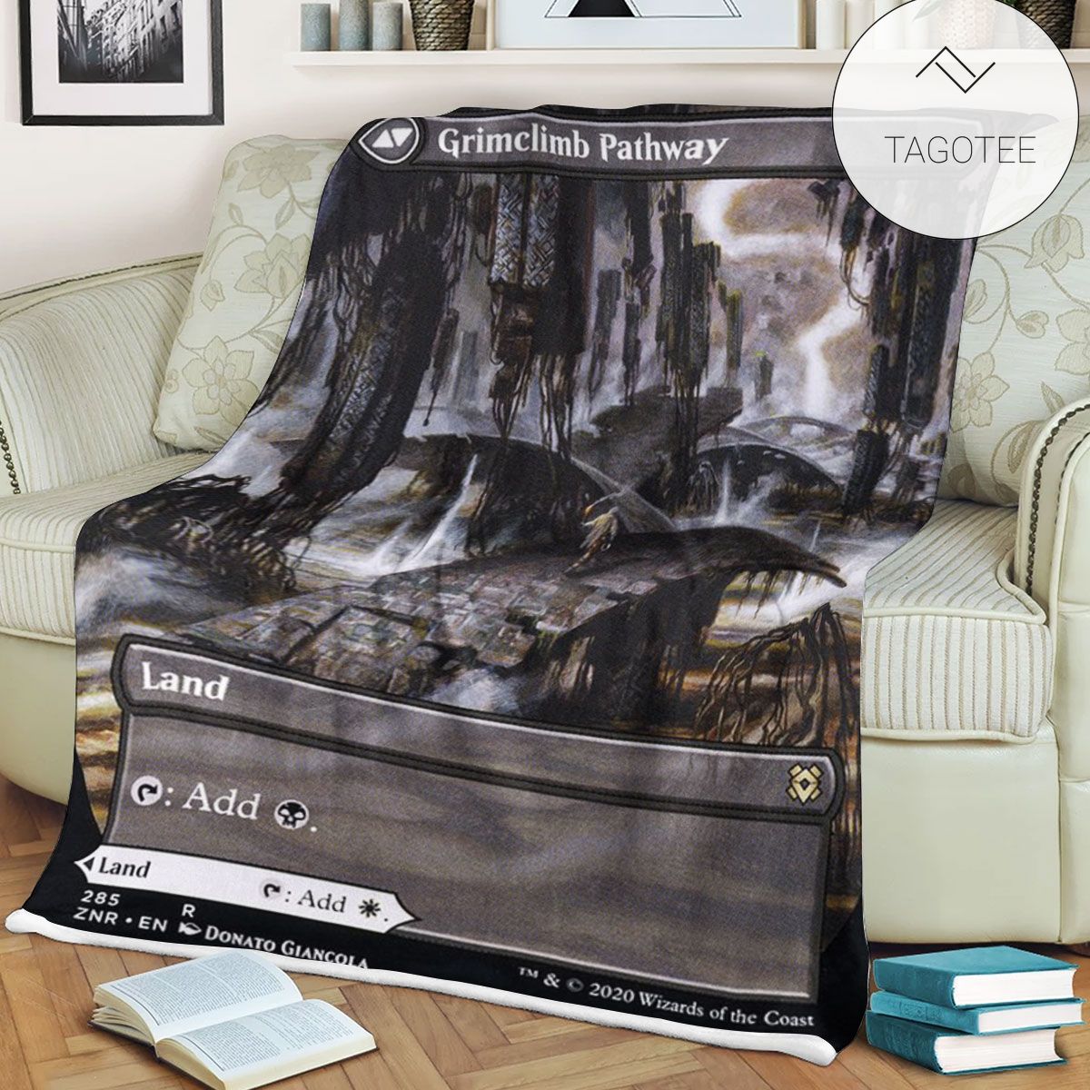 Znr 285 Grimclimb Pathway Mtg Game Magic The Gathering Fleece Blanket Znr 285 Grimclimb Pathway Mtg Game Magic The Gathering Fleece Blanket