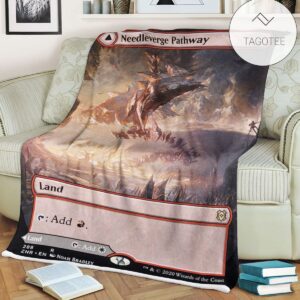 Znr 288 Needleverge Pathway Mtg Game Magic The Gathering Fleece Blanket