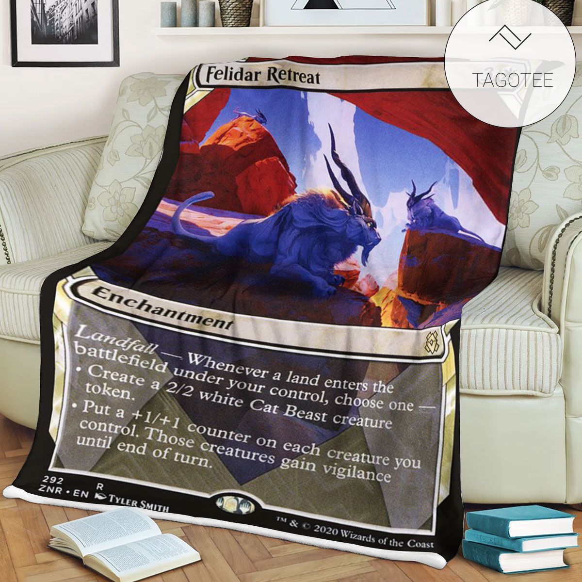 Znr 292 Felidar Retreat Mtg Game Magic The Gathering Fleece Blanket Znr 292 Felidar Retreat Mtg Game Magic The Gathering Fleece Blanket