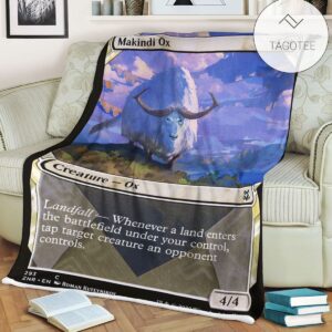 Znr 293 Makindi Ox Mtg Game Magic The Gathering Fleece Blanket