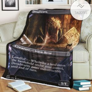 Znr 297 Dreadwurm Mtg Game Magic The Gathering Fleece Blanket