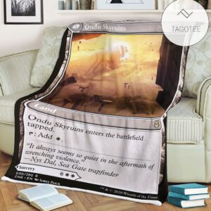 Znr 30 Ondu Skyruins Mtg Game Magic The Gathering Fleece Blanket