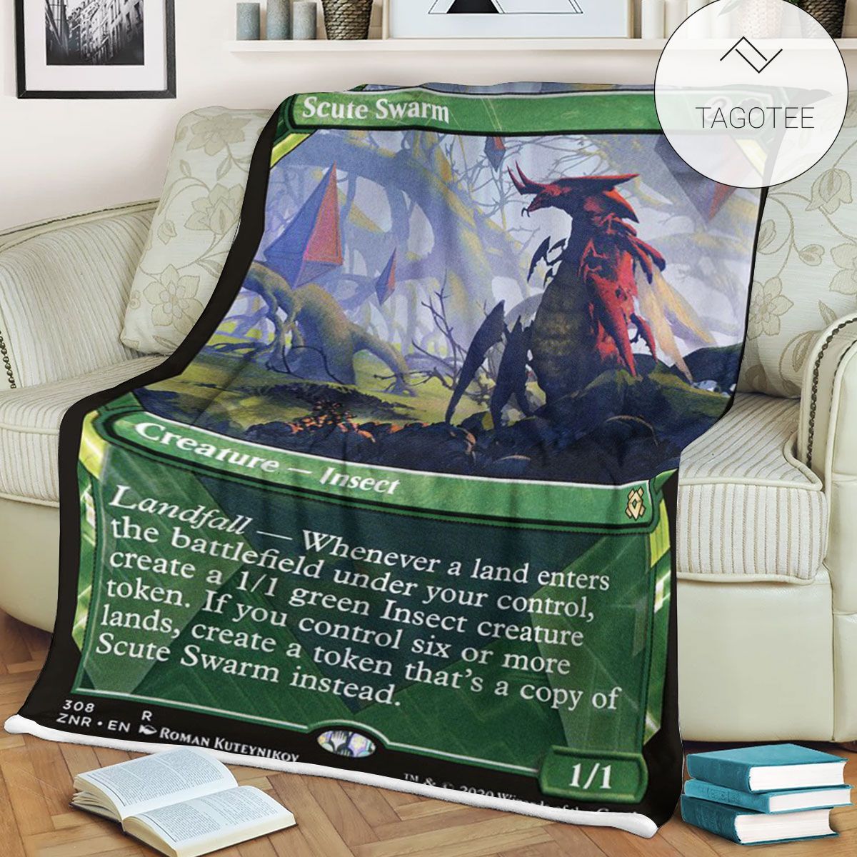 Znr 308 Scute Swarm Mtg Game Magic The Gathering Fleece Blanket Znr 308 Scute Swarm Mtg Game Magic The Gathering Fleece Blanket