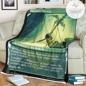 Znr 309 Skyclave Pick Axe Mtg Game Magic The Gathering Fleece Blanket