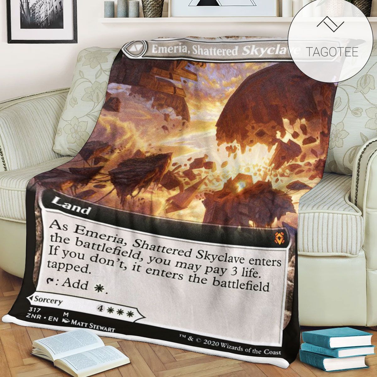 Znr 317 Emeria Shattered Skyclave Mtg Game Magic The Gathering Fleece Blanket Znr 317 Emeria Shattered Skyclave Mtg Game Magic The Gathering Fleece Blanket