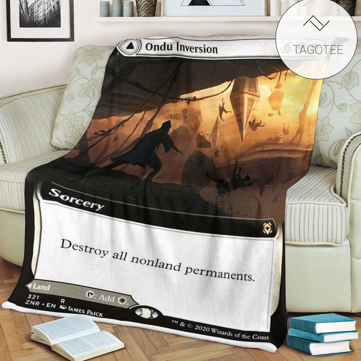 Znr 321 Ondu Inversion Mtg Game Magic The Gathering Fleece Blanket Znr 321 Ondu Inversion Mtg Game Magic The Gathering Fleece Blanket