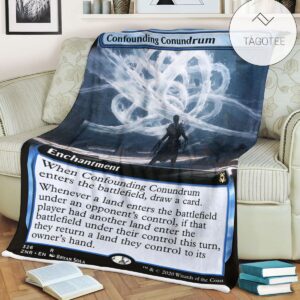 Znr 326 Confounding Conundrum Mtg Game Magic The Gathering Fleece Blanket