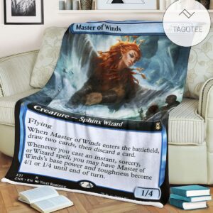 Znr 331 Master Of Winds Mtg Game Magic The Gathering Fleece Blanket
