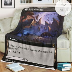 Znr 339 Hagra Broodpit Mtg Game Magic The Gathering Fleece Blanket