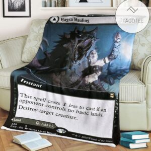 Znr 339 Hagra Mauling Mtg Game Magic The Gathering Fleece Blanket
