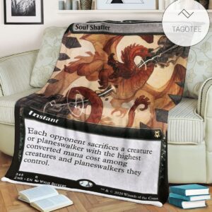 Znr 345 Soul Shatter Mtg Game Magic The Gathering Fleece Blanket