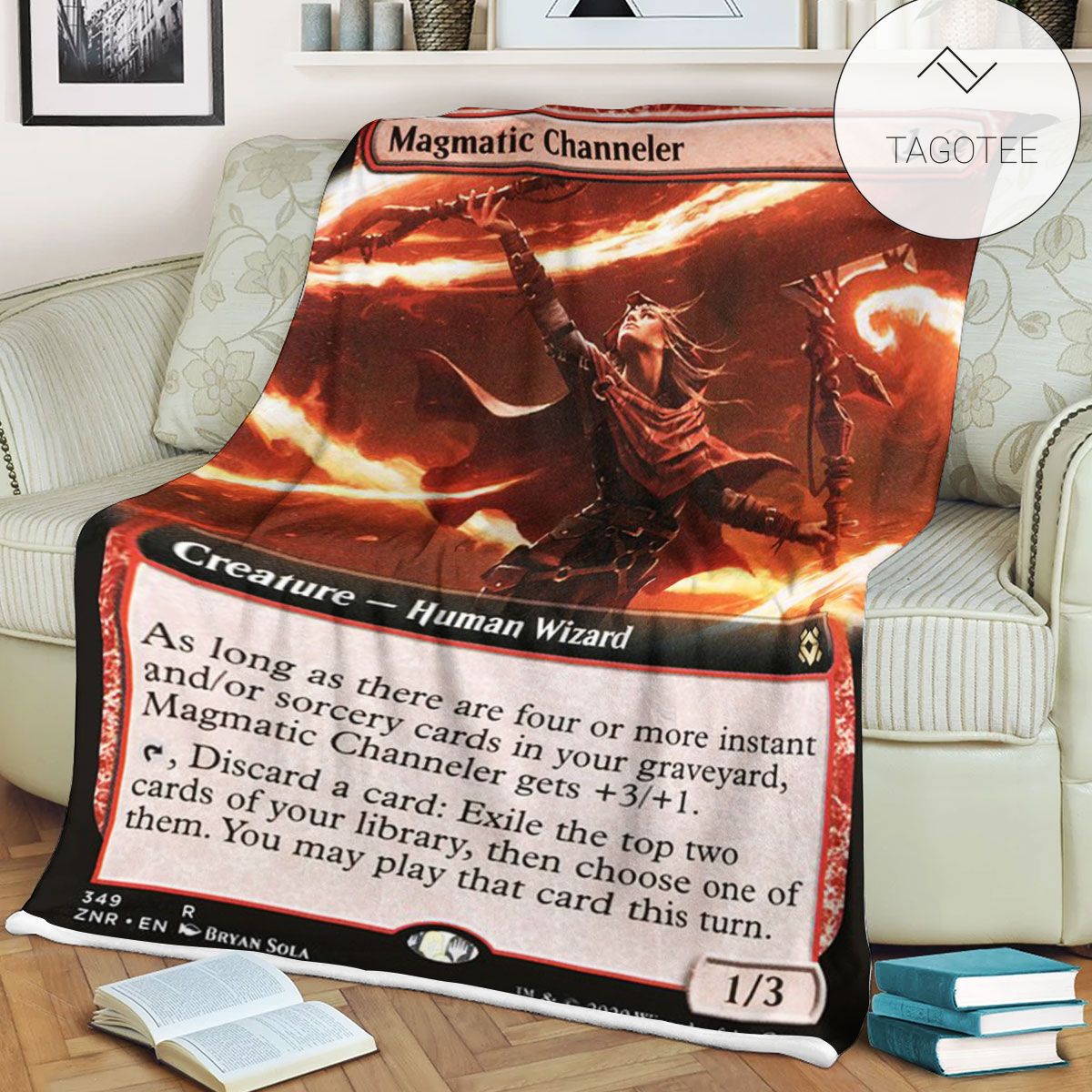 Znr 349 Magmatic Channeler Mtg Game Magic The Gathering Fleece Blanket Znr 349 Magmatic Channeler Mtg Game Magic The Gathering Fleece Blanket