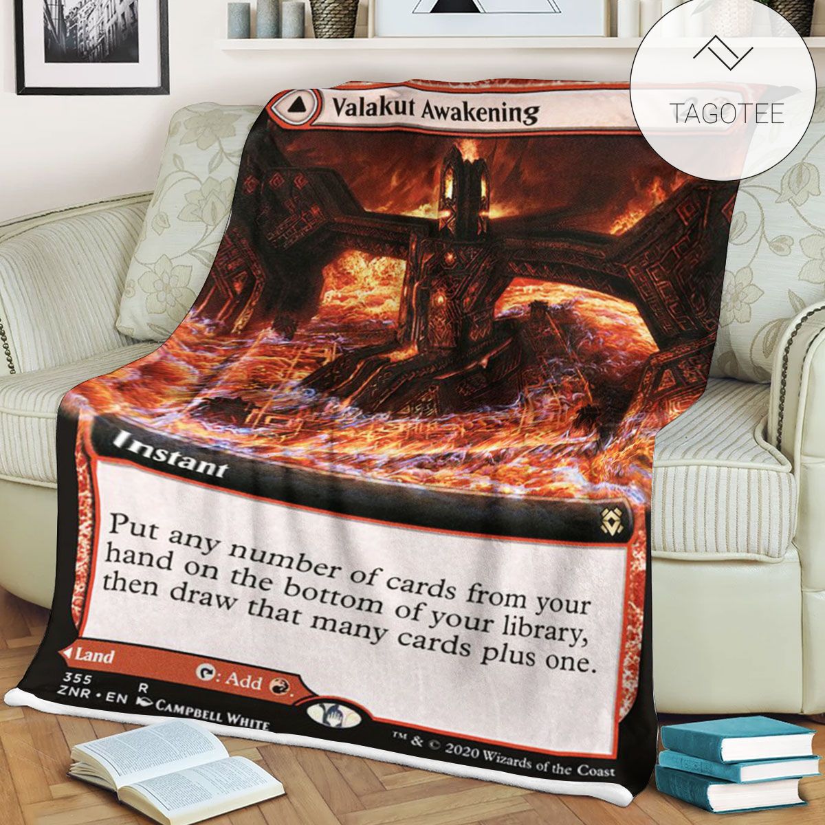 Znr 355 Valakut Awakening Mtg Game Magic The Gathering Fleece Blanket Znr 355 Valakut Awakening Mtg Game Magic The Gathering Fleece Blanket