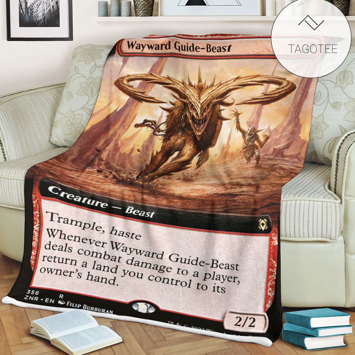 Znr 356 Wayward Guide Beast Mtg Game Magic The Gathering Fleece Blanket Znr 356 Wayward Guide Beast Mtg Game Magic The Gathering Fleece Blanket