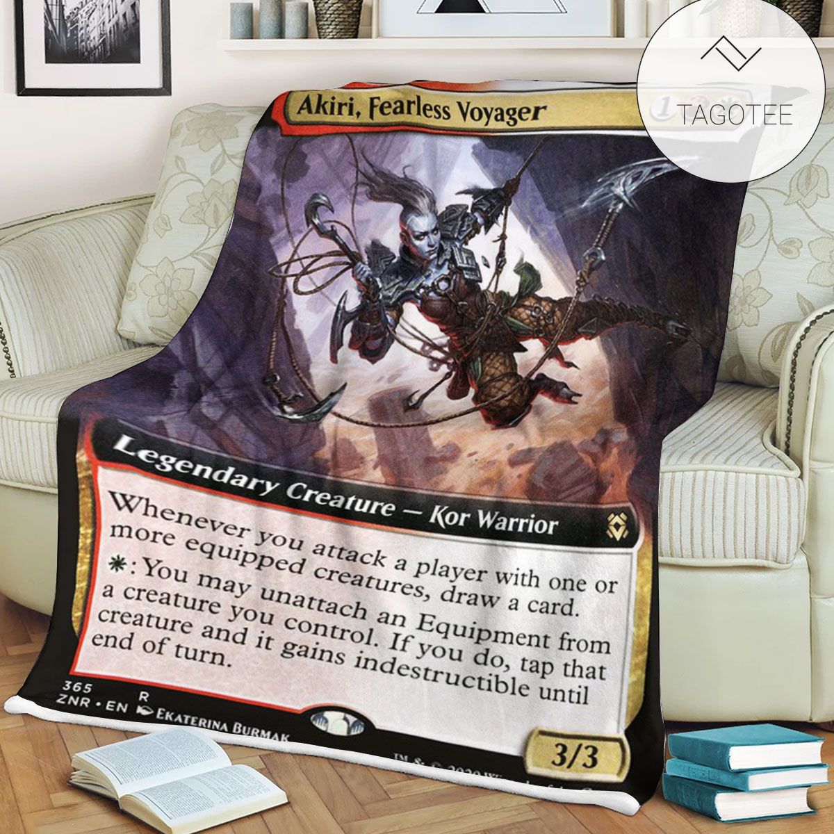 Znr 365 Akiri Fearless Voyager Mtg Game Magic The Gathering Fleece Blanket Znr 365 Akiri Fearless Voyager Mtg Game Magic The Gathering Fleece Blanket