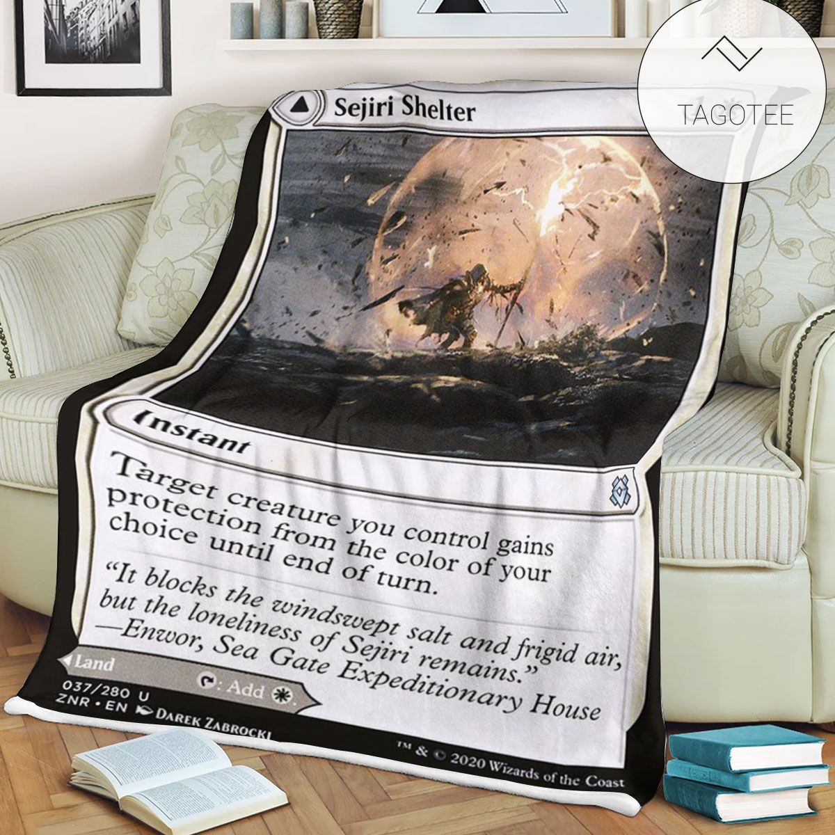 Znr 37 Sejiri Shelter Mtg Game Magic The Gathering Fleece Blanket Znr 37 Sejiri Shelter Mtg Game Magic The Gathering Fleece Blanket