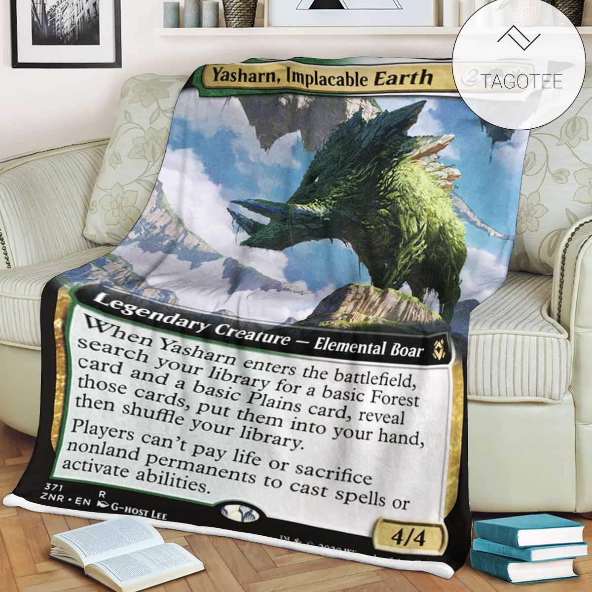 Znr 371 Yasharn Implacable Earth Mtg Game Magic The Gathering Fleece Blanket Znr 371 Yasharn Implacable Earth Mtg Game Magic The Gathering Fleece Blanket