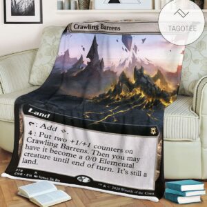Znr 378 Crawling Barrens Mtg Game Magic The Gathering Fleece Blanket
