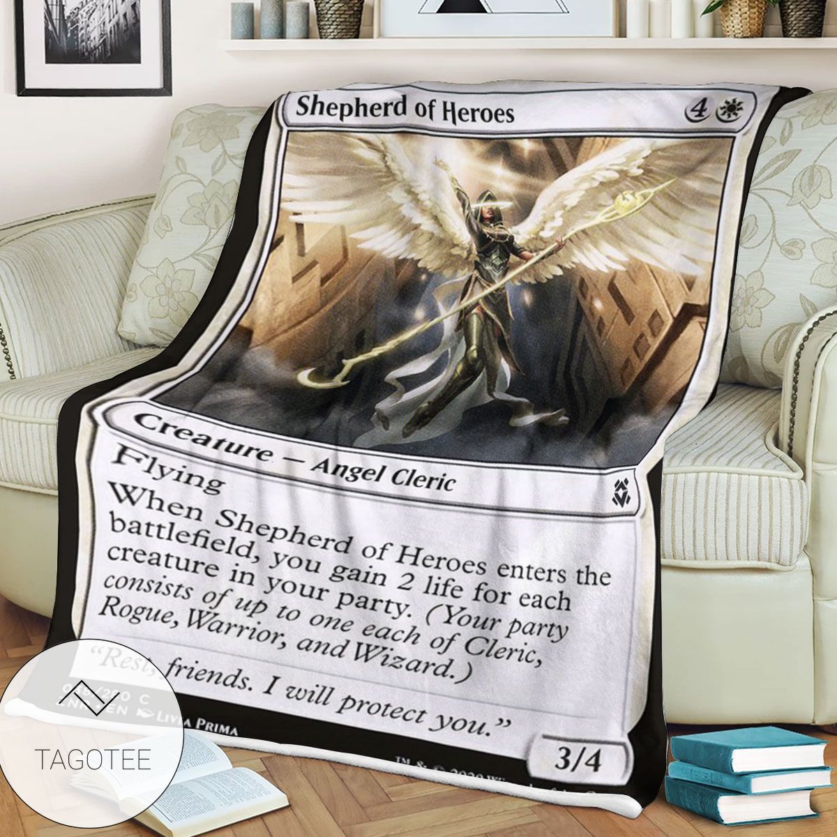 Znr 38 Shepherd Of Heroes Game Mtg Magic The Gathering Blanket Tagotee Znr 38 Shepherd Of Heroes Game Mtg Magic The Gathering Blanket Tagotee