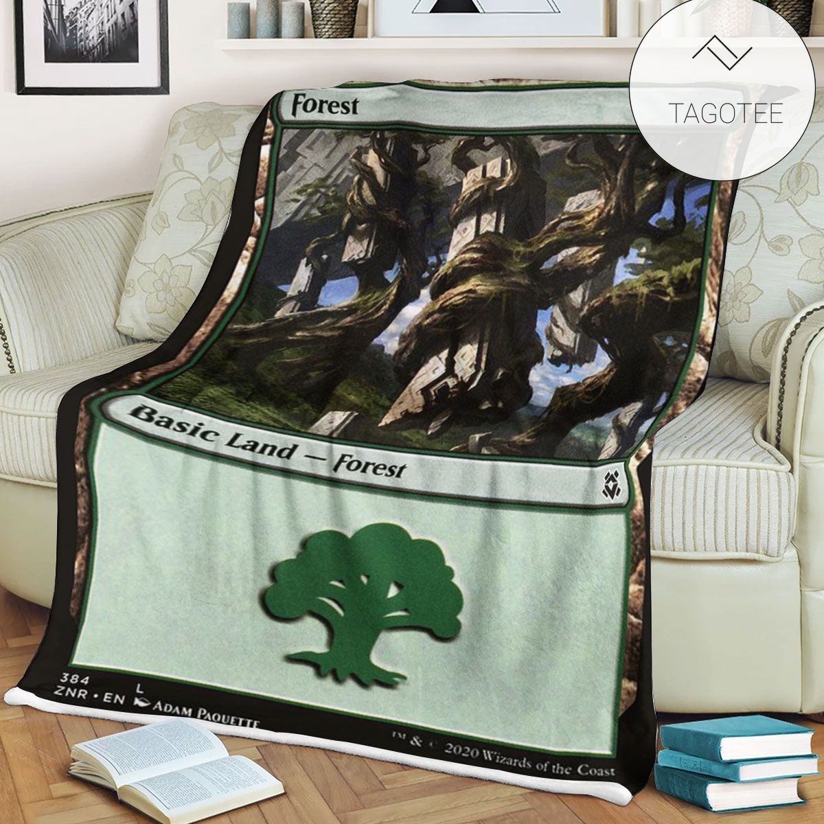Znr 384 Forest Mtg Game Magic The Gathering Fleece Blanket Znr 384 Forest Mtg Game Magic The Gathering Fleece Blanket
