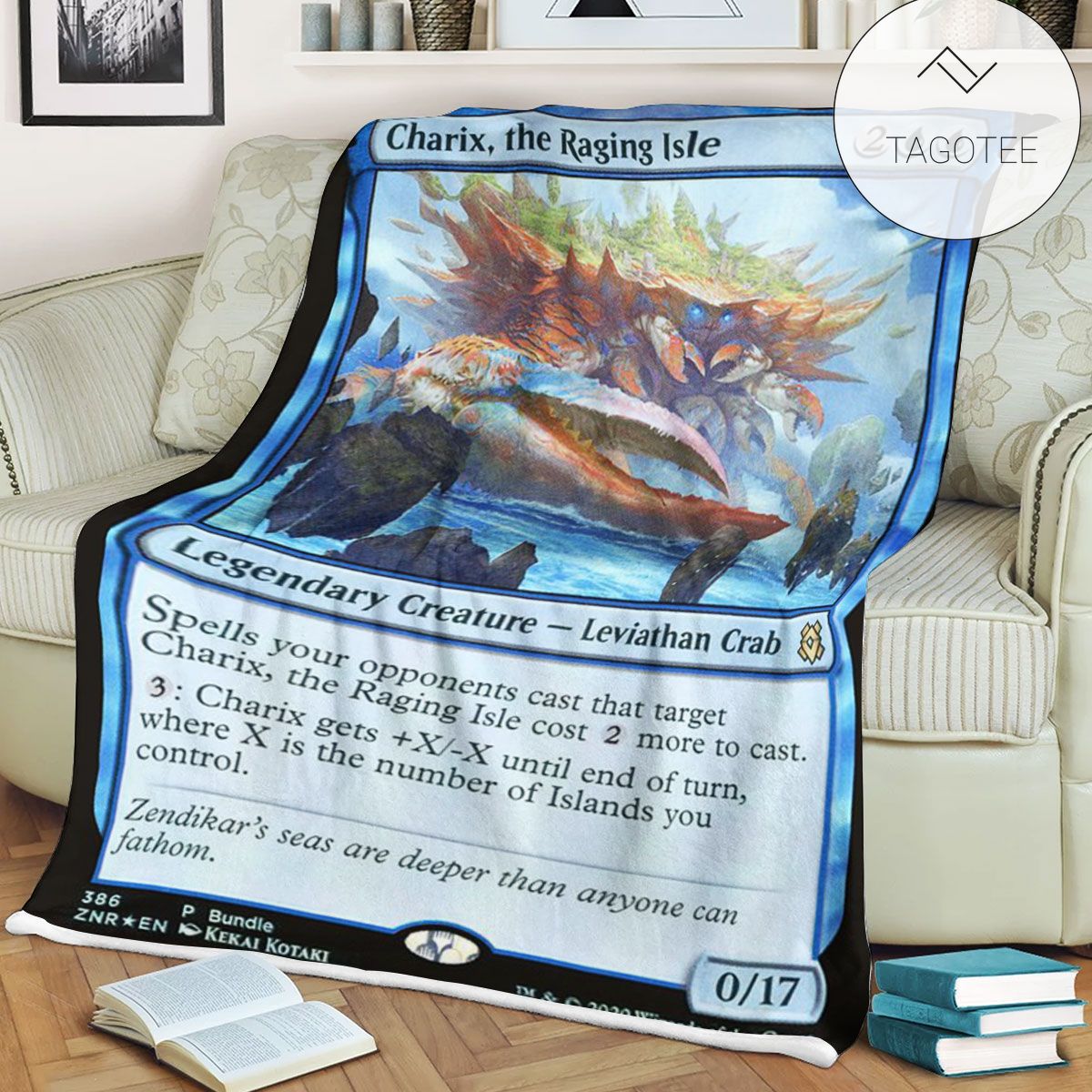 Znr 386 Charix The Raging Isle Mtg Game Magic The Gathering Fleece Blanket Znr 386 Charix The Raging Isle Mtg Game Magic The Gathering Fleece Blanket