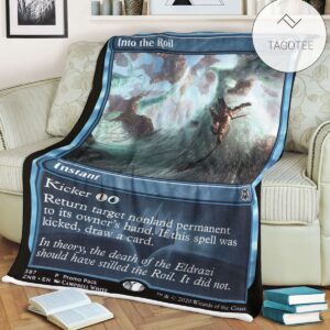 Znr 387 Into The Roil Mtg Game Magic The Gathering Fleece Blanket