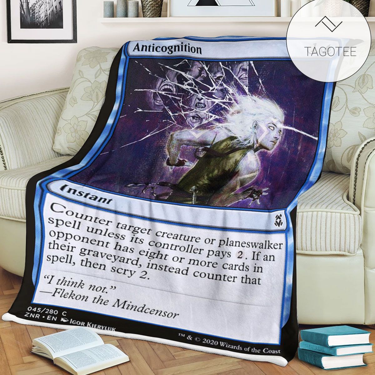Znr 45 Anticognition Mtg Game Magic The Gathering Fleece Blanket Znr 45 Anticognition Mtg Game Magic The Gathering Fleece Blanket
