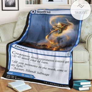 Znr 46 Beyeen Veil Mtg Game Magic The Gathering Fleece Blanket