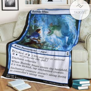 Znr 47 Bubble Snare Mtg Game Magic The Gathering Fleece Blanket
