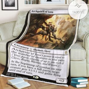 Znr 5 Archpriest Of Iona Mtg Game Magic The Gathering Fleece Blanket