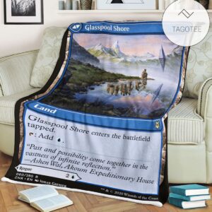 Znr 60 Glasspool Shore Mtg Game Magic The Gathering Fleece Blanket