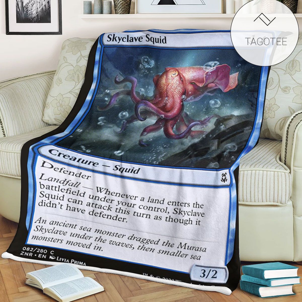 Znr 82 Skyclave Squid Mtg Game Magic The Gathering Fleece Blanket Znr 82 Skyclave Squid Mtg Game Magic The Gathering Fleece Blanket