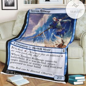 Znr 84 Tazeem Roilmage Mtg Game Magic The Gathering Fleece Blanket