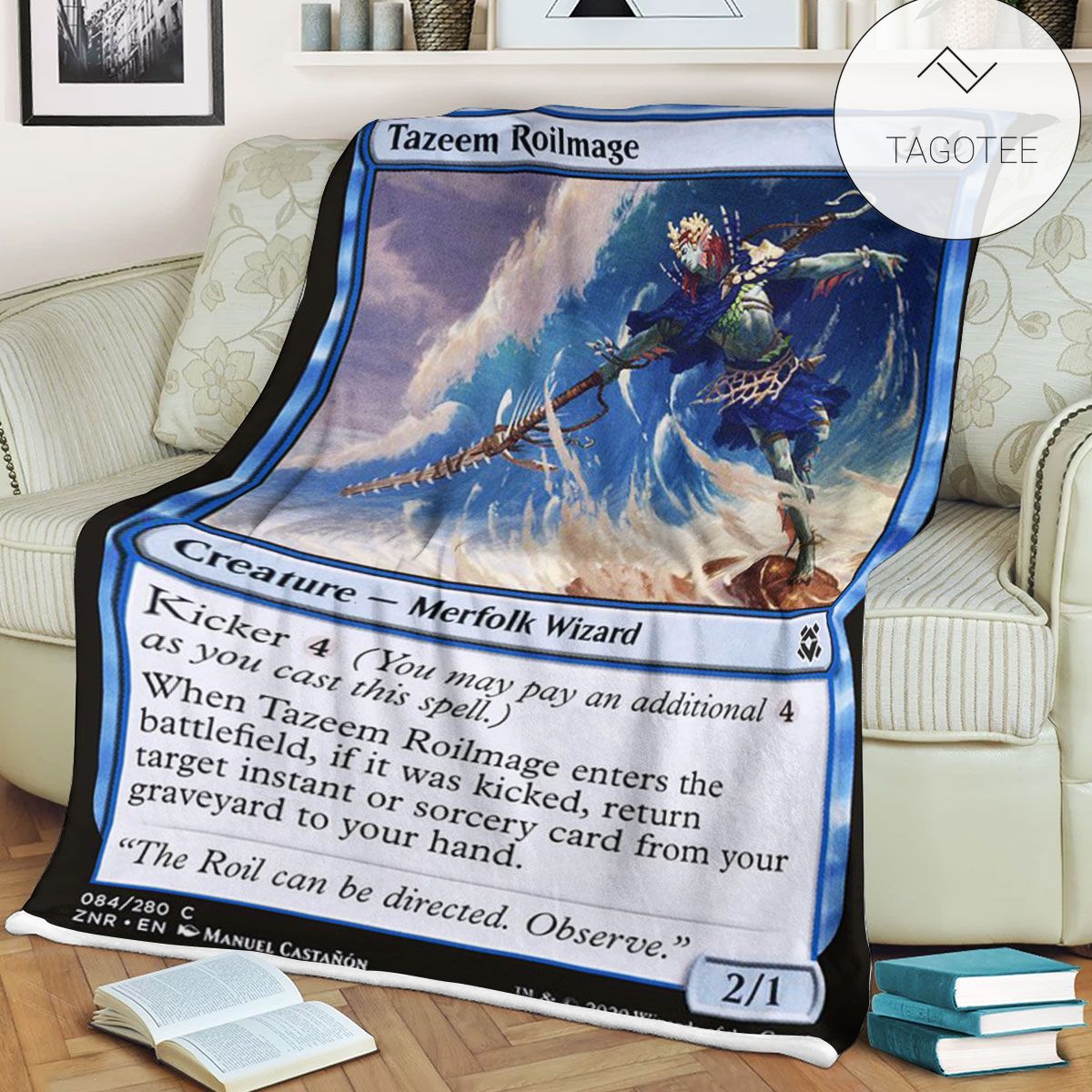 Znr 84 Tazeem Roilmage Mtg Game Magic The Gathering Fleece Blanket Znr 84 Tazeem Roilmage Mtg Game Magic The Gathering Fleece Blanket