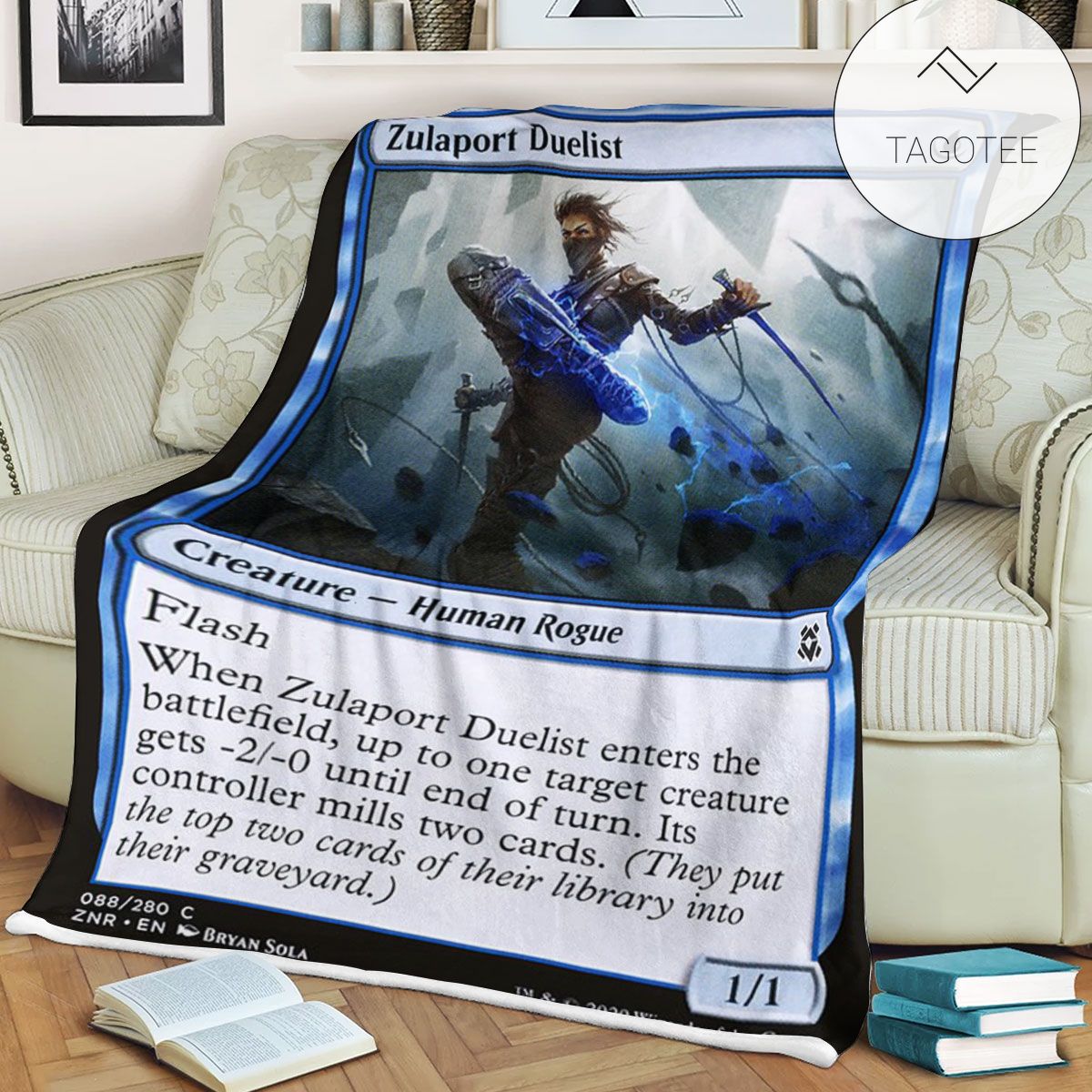 Znr 88 Zulaport Duelist Mtg Game Magic The Gathering Fleece Blanket Znr 88 Zulaport Duelist Mtg Game Magic The Gathering Fleece Blanket