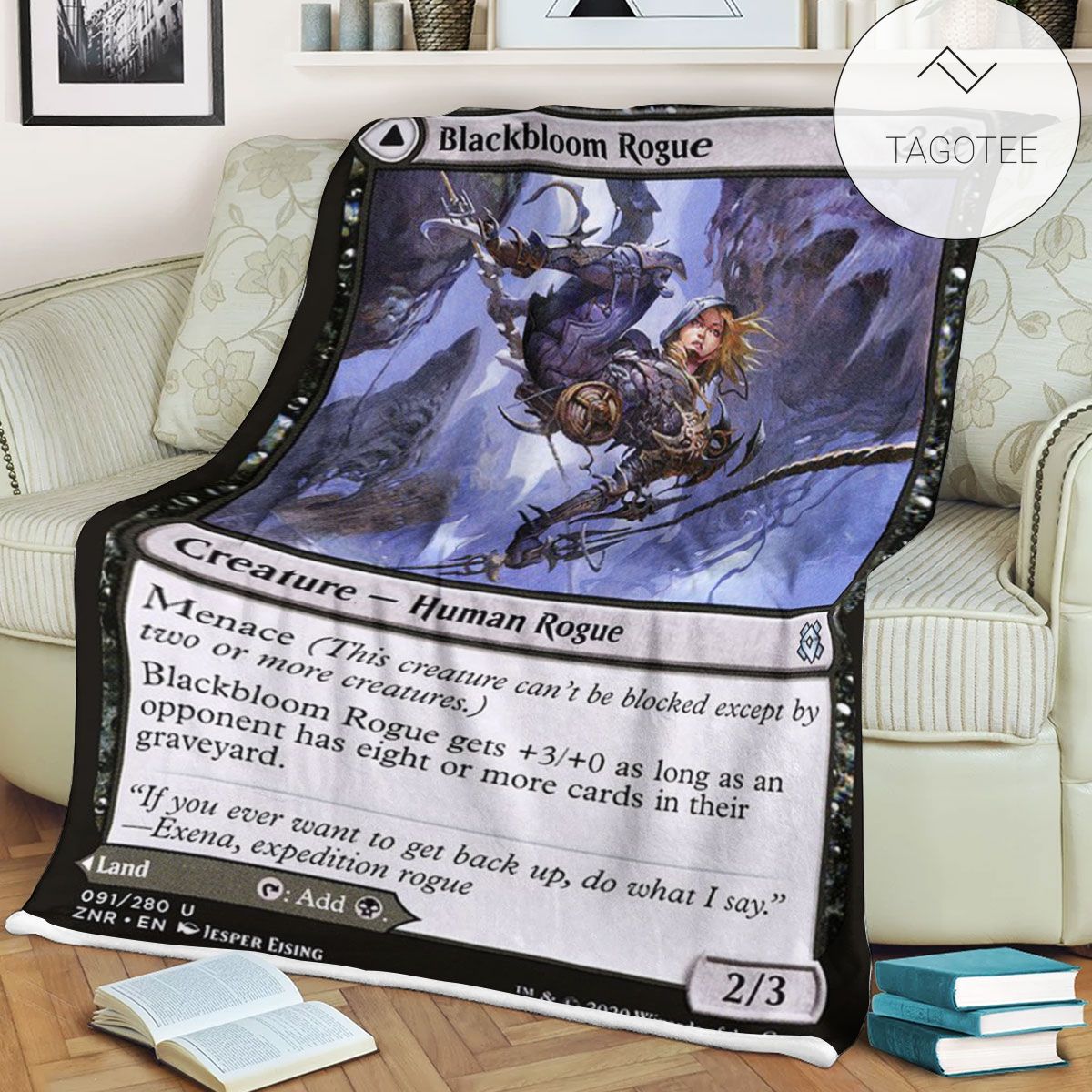 Znr 91 Blackbloom Rogue Mtg Game Magic The Gathering Fleece Blanket Znr 91 Blackbloom Rogue Mtg Game Magic The Gathering Fleece Blanket
