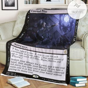 Znr 95 Coveted Prize Mtg Game Magic The Gathering Fleece Blanket