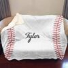 Baseball Personalized Sherpa Blanket