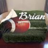 Football Personalized Sherpa Blanket