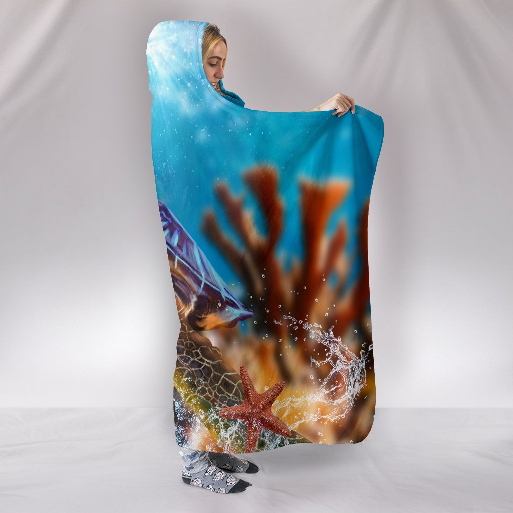 Sea Turtle Hooded Blanket Sea Turtle Hooded Blanket