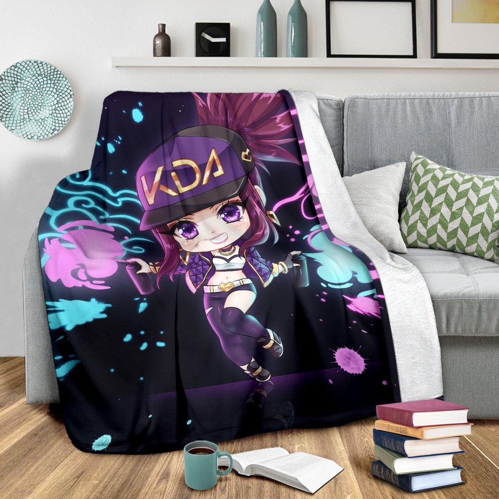 Kda Akali Chibi Premium Blanket Kda Akali Chibi Premium Blanket