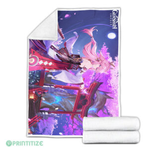 Genshin Impact When The Sakura Bloom Blanket