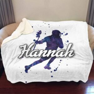 Lacrosse Personalized Sherpa Blanket