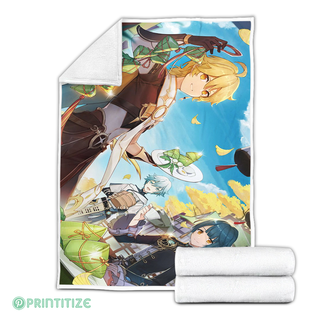 Traveler Genshin Impact Fanart Blanket Traveler Genshin Impact Fanart Blanket