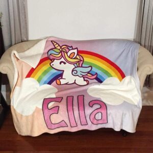Unicorn Personalized Sherpa Blanket