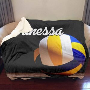 Volleyball Personalized Sherpa Blanket